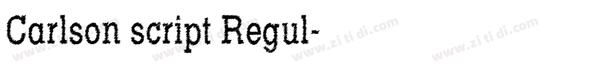 Carlson script Regul字体转换